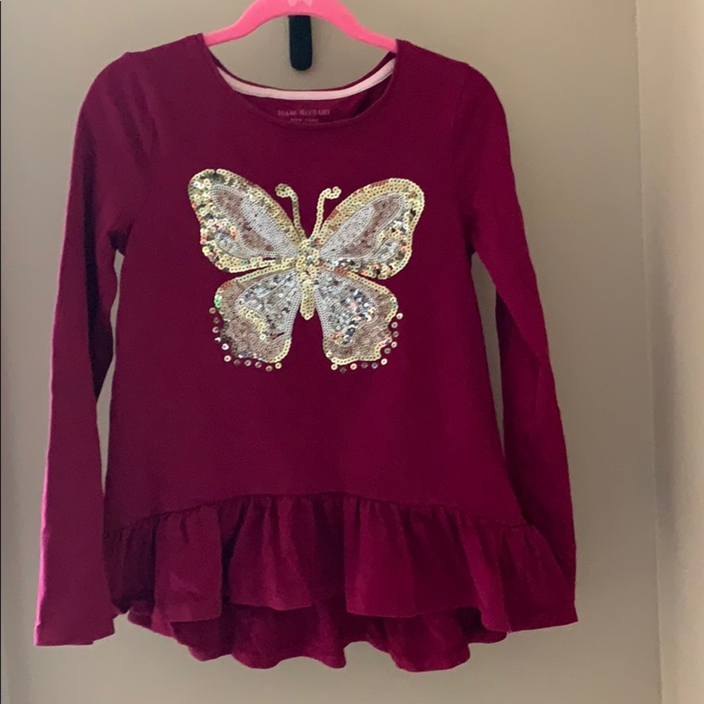 Isaac Mizrahi Long sleeve Butterfly tee